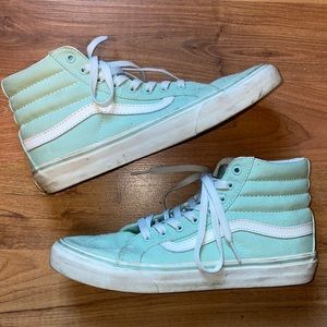 Vans high top mint old skool shoes